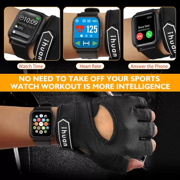 ihuan New Breathable Workout Gloves for Women &amp; Men - No More Sweaty &amp; Full Palm Protection Gym Exercise, Fitness, Weightlifting, Pull-ups, Deadlifting, Rowing