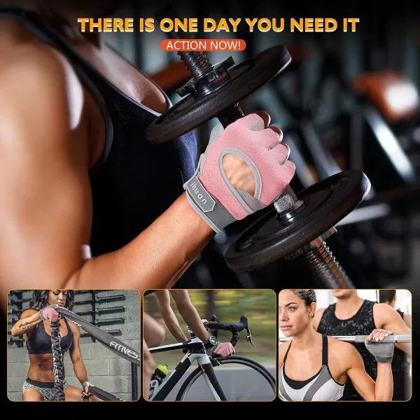 ihuan New Breathable Workout Gloves for Women &amp; Men - No More Sweaty &amp; Full Palm Protection Gym Exercise, Fitness, Weightlifting, Pull-ups, Deadlifting, Rowing
