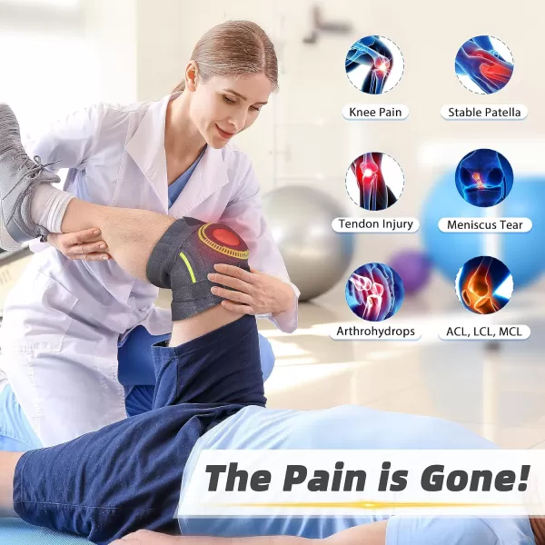 ihuan Upgrade 6 Adjustable Straps Knee Brace, Fast Injury Recovery, with Side Stabilizer &amp; Patella Gel Pads - Maximum Knee Pain Support Women, Men