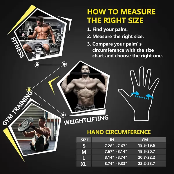 ihuan Weight Lifting Gym Workout Gloves with Wrist Wrap Support for Men &amp; Women, Full Palm Protection, for Weightlifting, Training, Fitness, Exercise, Pull ups