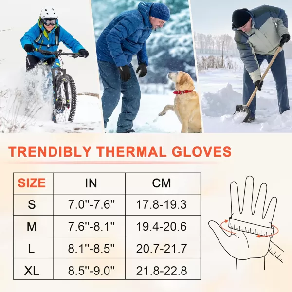 ihuan Winter Gloves Waterproof Windproof Mens Women - Warm Gloves Cold Weather, Touch Screen Fingers, Driving Biking Running