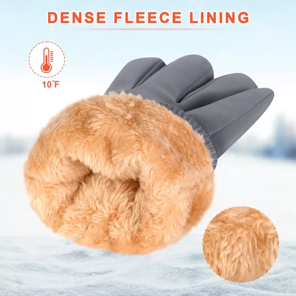 ihuan Winter Gloves Waterproof Windproof Mens Women - Warm Gloves Cold Weather, Touch Screen Fingers, Driving Biking Running