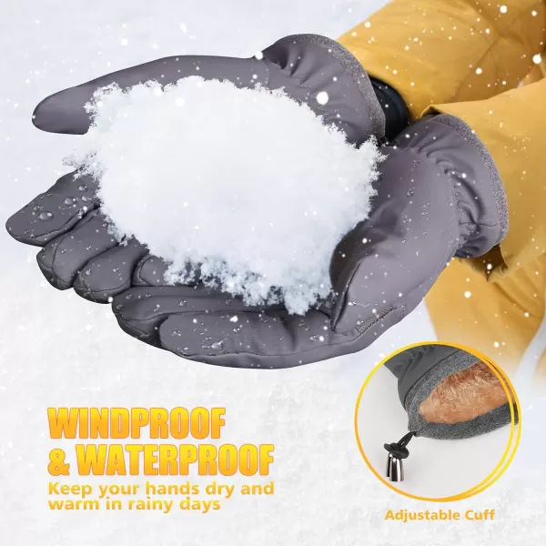 ihuan Winter Gloves Waterproof Windproof Mens Women - Warm Gloves Cold Weather, Touch Screen Fingers, Driving Biking Running