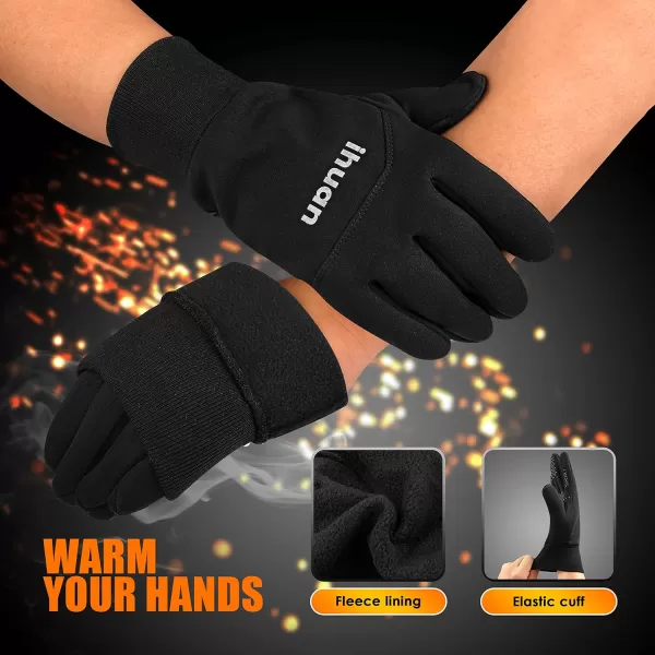 ihuan Winter Gloves for Men Women - Waterproof Warm Glove for Cold Weather, Thermal Gloves Touch Screen Finger for Running