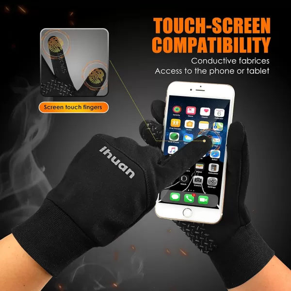 ihuan Winter Gloves for Men Women - Waterproof Warm Glove for Cold Weather, Thermal Gloves Touch Screen Finger for Running