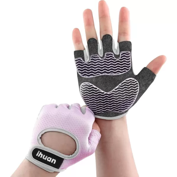 ihuan Lightweight Breathable Workout Gloves - Partition Palm Protection Gym Gloves | Enhance Grip Weight Lifting Gloves for Exercise | Fitness | Cycling Men &amp; Women