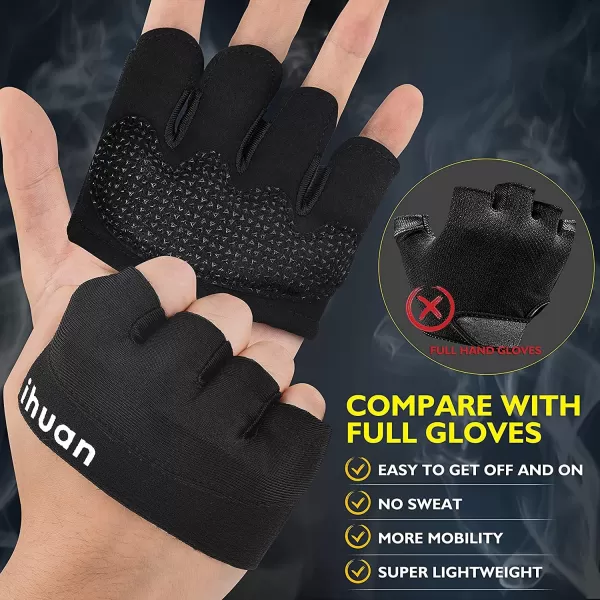 ihuan New Weight Lifting Gym Workout Gloves Men &amp; Women, Partial Glove Just for The Calluses Spots, Great for Weightlifting, Exercise, Training, Fitness