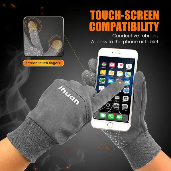 ihuan Winter Gloves for Men Women - Waterproof Warm Glove for Cold Weather, Thermal Gloves Touch Screen Finger for Running