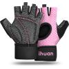imageihuan Breathable Weight Lifting Gloves Fingerless Workout Gym Wrist Support  Enhance Palm Protection  Extra Grip for Fitness Training  Rowing  Pullupspink