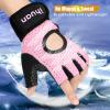 imageihuan Breathable Weight Lifting Gloves Fingerless Workout Gym Wrist Support  Enhance Palm Protection  Extra Grip for Fitness Training  Rowing  Pullupspink