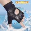 imageihuan Breathable Weight Lifting Gloves Fingerless Workout Gym Wrist Support  Enhance Palm Protection  Extra Grip for Fitness Training  Rowing  Pullupsblack