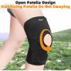 imageihuan Knee Braces for Knee Pain Women Men  Open Patella Knee Compression Sleeve with Adjustable Straps for Working Out Knee Support with Side Stabilizers for Meniscus Tear MCL ACL ArthritisBlack