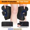 imageihuan Knee Braces for Knee Pain Women Men  Open Patella Knee Compression Sleeve with Adjustable Straps for Working Out Knee Support with Side Stabilizers for Meniscus Tear MCL ACL ArthritisBlack