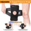 imageihuan Knee Braces for Knee Pain Women Men  Open Patella Knee Compression Sleeve with Adjustable Straps for Working Out Knee Support with Side Stabilizers for Meniscus Tear MCL ACL ArthritisBlack