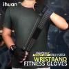 imageihuan Ventilated Weight Lifting Gym Workout Gloves with Wrist Wrap Support for Men ampamp Women Full Palm Protection for Weightlifting Training Fitness Hanging Pull upsBlack
