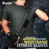 imageihuan Ventilated Weight Lifting Gym Workout Gloves with Wrist Wrap Support for Men ampamp Women Full Palm Protection for Weightlifting Training Fitness Hanging Pull upsBlack