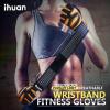 imageihuan Ventilated Weight Lifting Gym Workout Gloves with Wrist Wrap Support for Men ampamp Women Full Palm Protection for Weightlifting Training Fitness Hanging Pull upsOrange