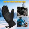 imageihuan Winter Gloves Women Men Waterproof  Cold Weather Ski Warm Thermal Snow Touch Screen Fingers Driving Hiking Motorcycle Cycling InsulatedBlack
