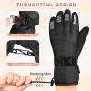 imageihuan Winter Ski Snowboard Gloves Men Women  Cold Weather Gloves Touchscreen Fingers Waterproof Snow Snowboarding Gloves