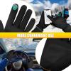 imageihuan Winter Waterproof Ski Gloves Men Women Snow Warm Cycling Cold Weather Driving Biking RunningBlack