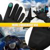 imageihuan Winter Waterproof Ski Gloves Men Women Snow Warm Cycling Cold Weather Driving Biking RunningBlack