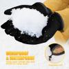 imageihuan Winter Waterproof Ski Gloves Men Women Snow Warm Cycling Cold Weather Driving Biking RunningDark Black