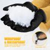 imageihuan Winter Waterproof Ski Gloves Men Women Snow Warm Cycling Cold Weather Driving Biking RunningDark Black