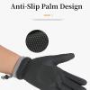 imageihuan Winter Waterproof Ski Gloves Men Women Snow Warm Cycling Cold Weather Driving Biking RunningGrey