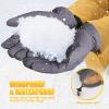 imageihuan Winter Waterproof Ski Gloves Men Women Snow Warm Cycling Cold Weather Driving Biking RunningGrey
