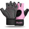 imageihuan Breathable Weight Lifting Gloves Fingerless Workout Gym Wrist Support  Enhance Palm Protection  Extra Grip for Fitness Training  Rowing  Pullupspink