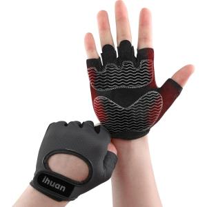 imageihuan Huan Lightweight Breathable Workout Gloves Partition Palm Protection Gym  Enhance Grip Weight Lifting for Exercise  Fitness  Cycling Men ampamp Womenblack