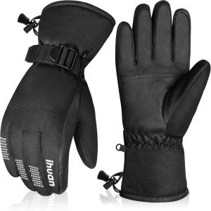 imageihuan Winter Ski Snowboard Gloves Men Women  Cold Weather Gloves Touchscreen Fingers Waterproof Snow Snowboarding Gloves