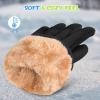 imageihuan Kids Winter Waterproof Ski Gloves Snowboarding Touchscreen Cycling Gloves for Boys Girls As Stocking StuffersBlack