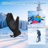 imageihuan Kids Winter Waterproof Ski Gloves Snowboarding Touchscreen Cycling Gloves for Boys Girls As Stocking StuffersBlack
