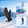 imageihuan Kids Winter Waterproof Ski Gloves Snowboarding Touchscreen Cycling Gloves for Boys Girls As Stocking StuffersGray