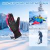imageihuan Kids Winter Waterproof Ski Gloves Snowboarding Touchscreen Cycling Gloves for Boys Girls As Stocking StuffersRose Red