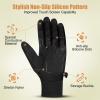 imageihuan Thin Winter Running Gloves for Women Men Sensitive Touchscreen Fingers for Cold Weather Windproof Thermal Material for Working and Outdoor Sports Soccer Cycling Camping Hiking DrivingBlack