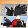 imageihuan Winter Gloves for Men Women  Cold Weather for Running Cycling Waterproof Snow Warm Thermal Touchscreen FingerBlack