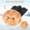 imageihuan Winter Gloves for Men Women  Cold Weather for Running Cycling Waterproof Snow Warm Thermal Touchscreen FingerBlack