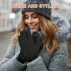 imageihuan Winter Gloves for Men Women  Cold Weather for Running Cycling Waterproof Snow Warm Thermal Touchscreen FingerBlack