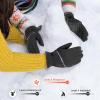 imageihuan Winter Gloves for Men Women  Cold Weather for Running Cycling Waterproof Snow Warm Thermal Touchscreen FingerDark Black