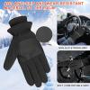 imageihuan Winter Gloves for Men Women  Cold Weather for Running Cycling Waterproof Snow Warm Thermal Touchscreen FingerDark Black