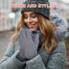 imageihuan Winter Gloves for Men Women  Cold Weather for Running Cycling Waterproof Snow Warm Thermal Touchscreen FingerGrey