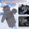 imageihuan Winter Gloves for Men Women  Cold Weather for Running Cycling Waterproof Snow Warm Thermal Touchscreen FingerLight Gray