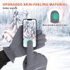 imageihuan Winter Gloves for Men Women  Cold Weather for Running Cycling Waterproof Snow Warm Thermal Touchscreen FingerLight Gray