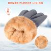imageihuan Winter Gloves for Men Women  Cold Weather for Running Cycling Waterproof Snow Warm Thermal Touchscreen FingerLight Gray
