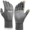 imageihuan Winter Gloves for Men Women Waterproof Running Cycling for Cold Weather Thermal Warm Windproof Material and Touch Screen Finger for Skiing Snow Driving SnowboardingGrey