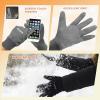 imageihuan Winter Gloves for Men Women Waterproof Running Cycling for Cold Weather Thermal Warm Windproof Material and Touch Screen Finger for Skiing Snow Driving SnowboardingGrey