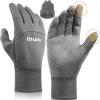 imageihuan Winter Gloves for Men Women Waterproof Running Cycling for Cold Weather Thermal Warm Windproof Material and Touch Screen Finger for Skiing Snow Driving SnowboardingGrey