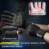 imageihuan Workout Gloves for Men FullFinger Weight Lifting Gloves for Men Gym Lifting Gloves Full Hand Gloves for Weightlifting DeadliftBlack